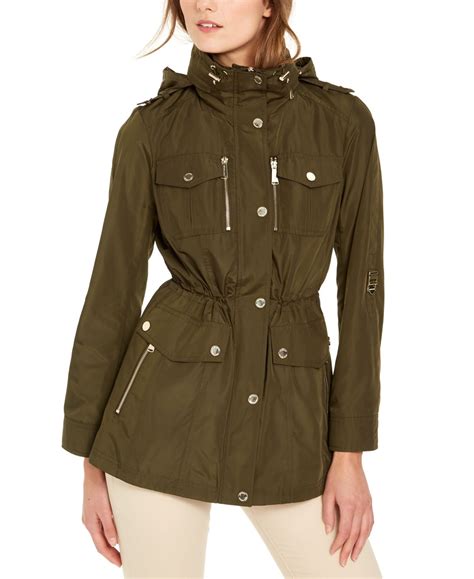 michael kors lightweight rain jacket|michael kors anorak rain jacket.